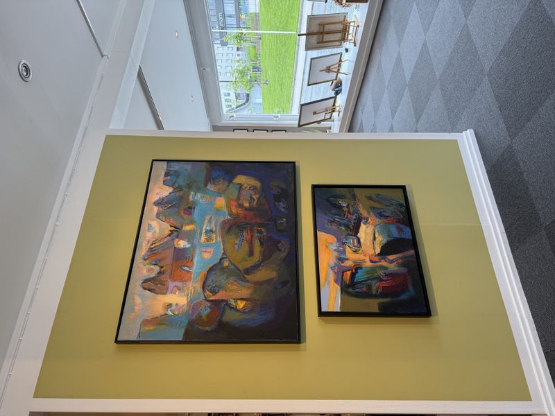 Kyst-symfoni - akryl på lerret