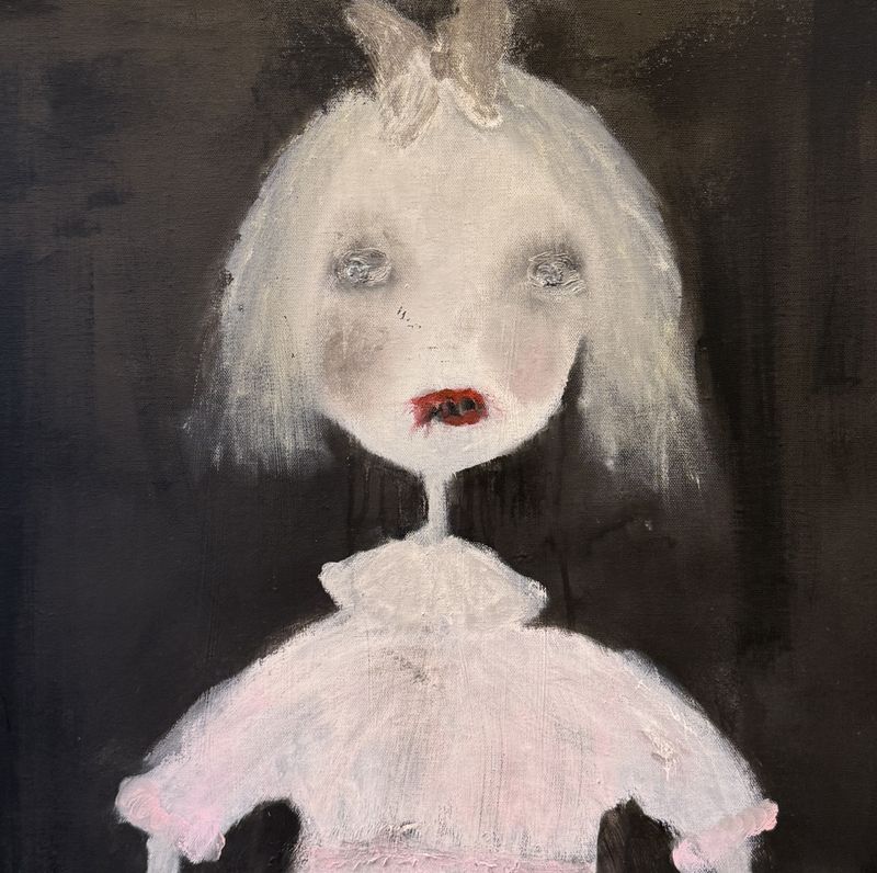 The pink dress - Originalt maleri