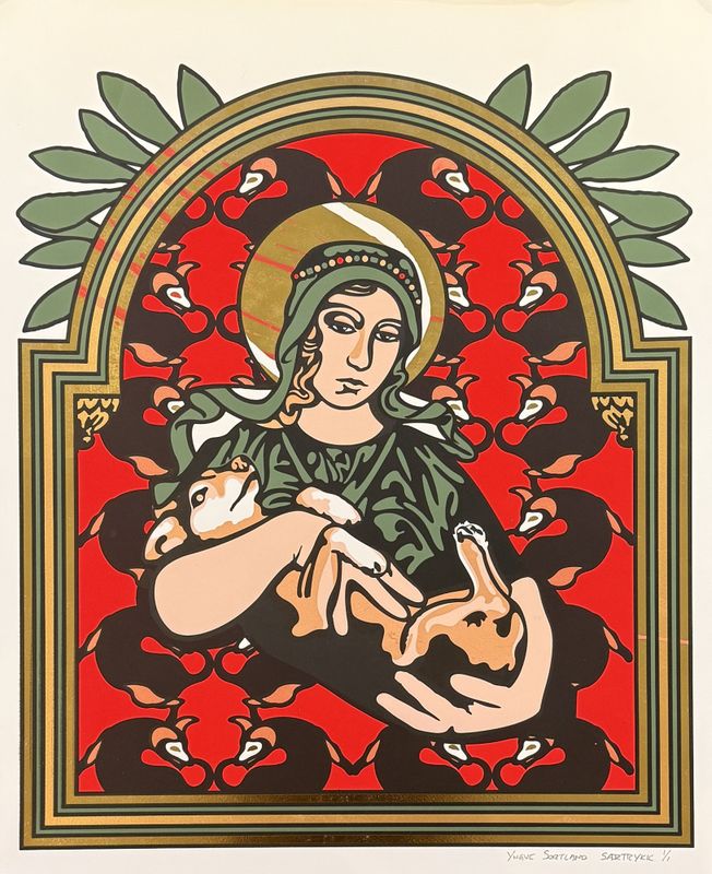 Ikon med hund, Særtrykk 1/1